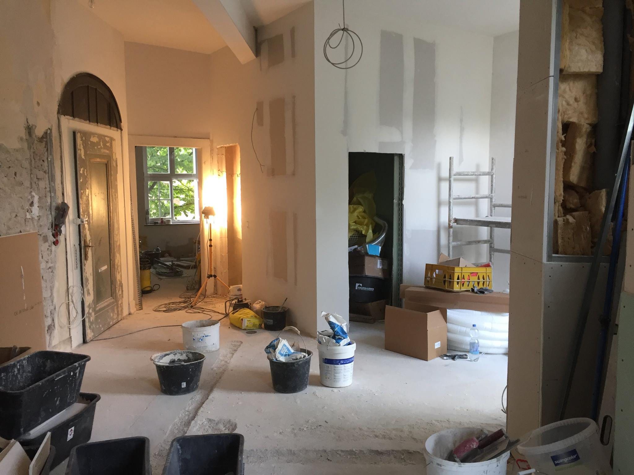 Innenausbau während einer umfassenden Bestandsmodernisierung